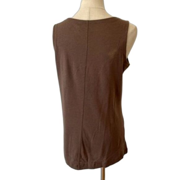 Patagonia Brown Tank Top V-Neck Organic Cotton Medium Outdoors Active - Picture 2 of 5